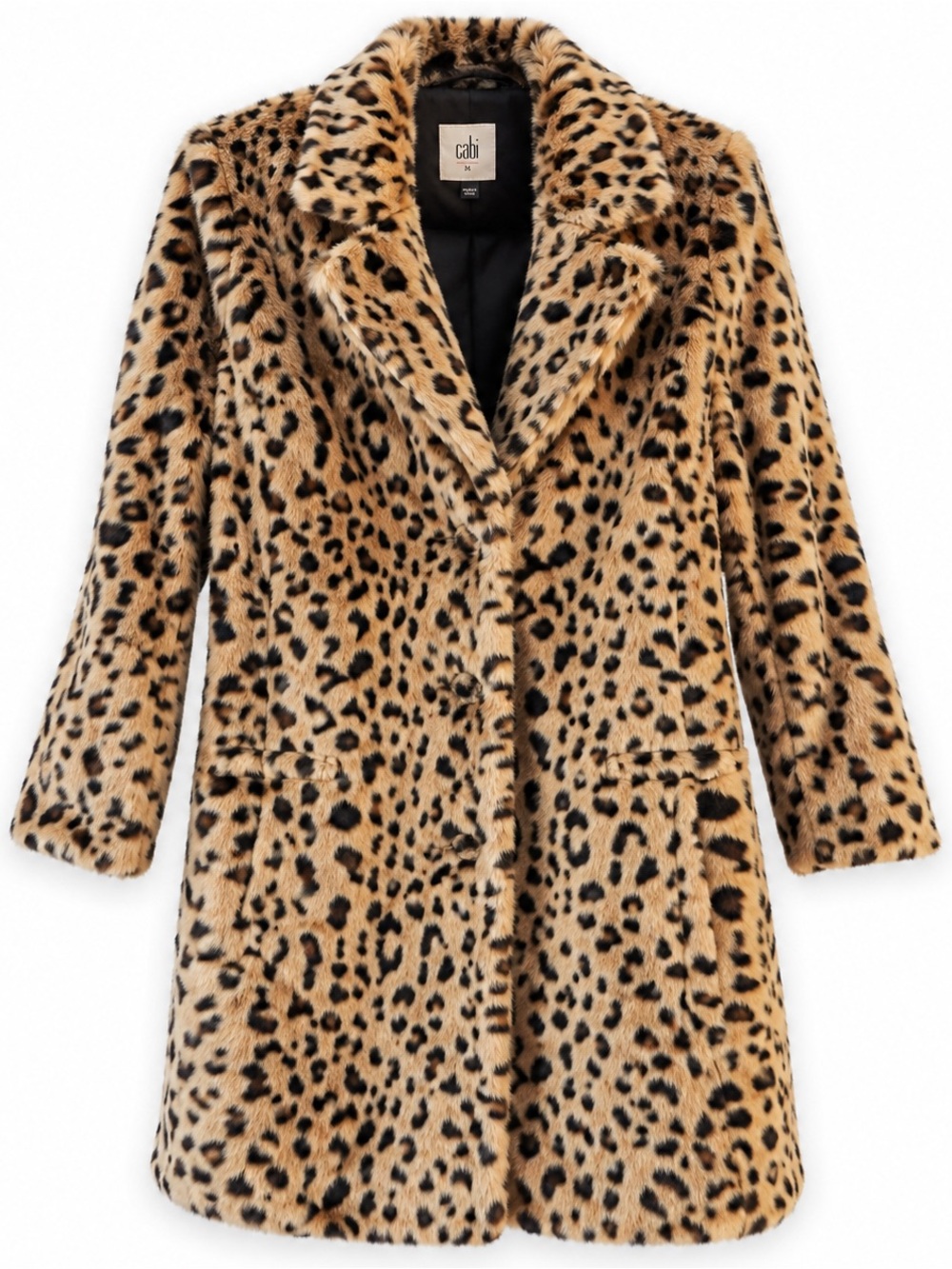 Cabi Josephine Leopard Faux Fur Coat Medium M Style 3727